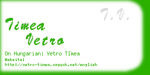 timea vetro business card